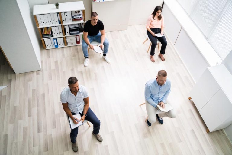 Social Distancing in Office for Covid